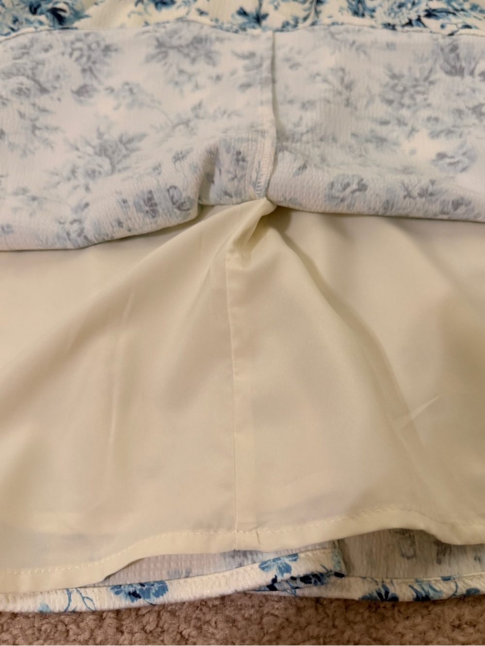 Altar’d State NWT Blue Floral Puff Sleeve Babydoll Mini Dress Medium Cottagecore - Picture 11 of 11